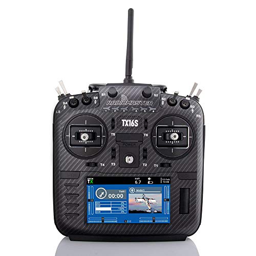 RadioMaster TX16S Hall Gimbals with CNC Aluminum Panel Folding Handle Carbon Gold Silver Edition OpenTX Multi Protocol 16ch Transmitter Remote Control for RC Drone (Hall Version M2, Carbon Fibre)
