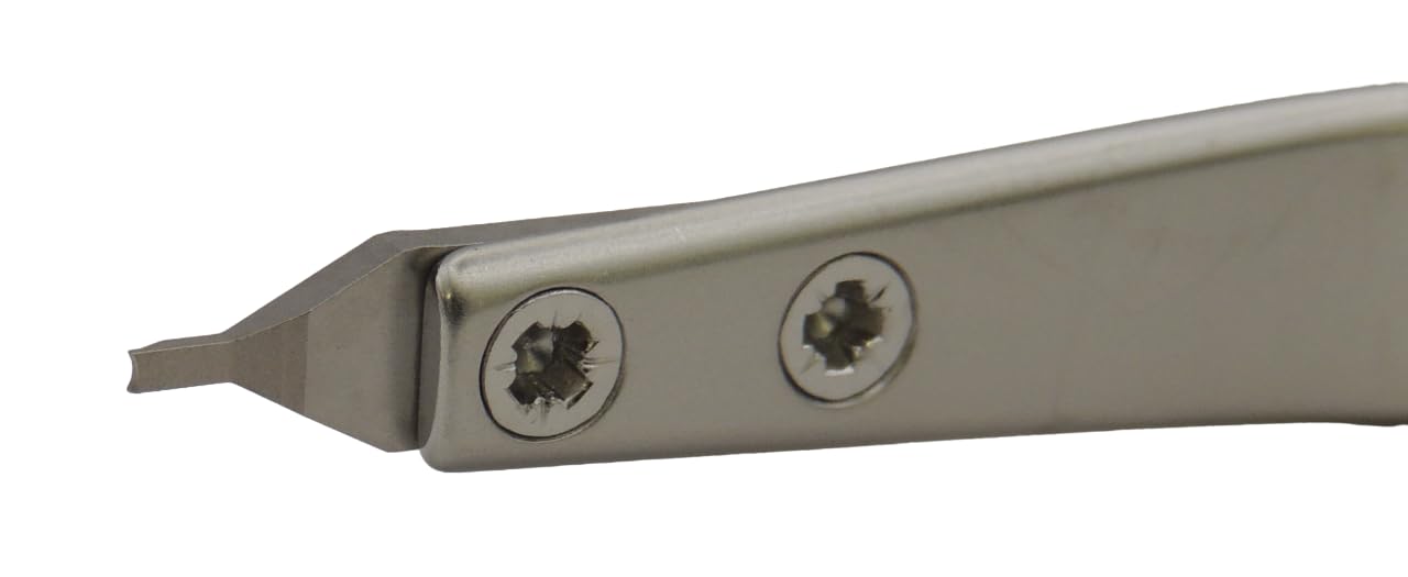 BERGEON 7825 Zange für Stege von Metallbandschließen, Federsteg-Kornzange, Edelstahl, ergonomisch, Werkzeug für Uhrmacher