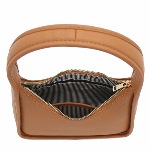 Image of Small Minimalist Shoulder Bag for Women, Faux Leather Underarm Purse, Chic Top Handle Handbag for Everyday