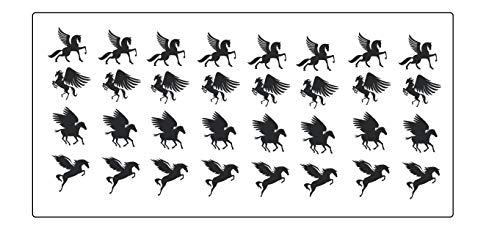 Pegasus winged horse Collection (Pegasus Vinyl Stickers Black)