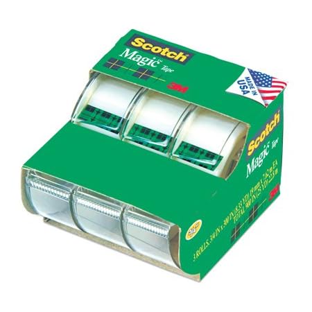Scotch Brand Learning Resources MMM3105 Scotch Magic Tape 3/4 Inch X 300 Inches 3 ea, Translucent (55)