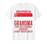Bandera de Singapur Vintage de la abuela Singapur para el día de la madre Camiseta