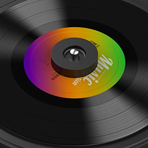 Digitnow 45 Rpm Adapter, For 7 Inch Vinyl Record Players And Technics Turntables, Solid Aluminum Dome 45 Adapter (Black #TOP3