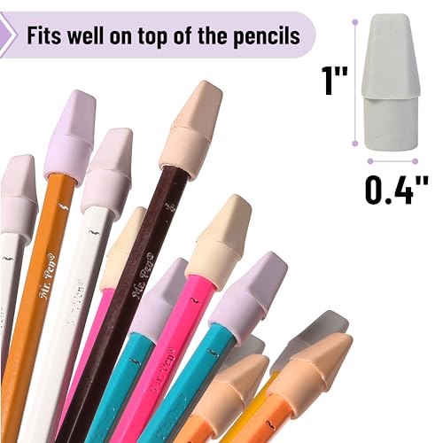 Image of Mr. Pen- Pencil Erasers Toppers, 120 Pack, Colorful, Latex Free, No Smudge | Mr Pen Erasers for Pencils