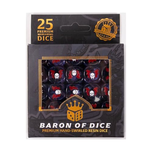 Baron of Dice Lords of The Night Resin Dice - Set of 25 (Round)