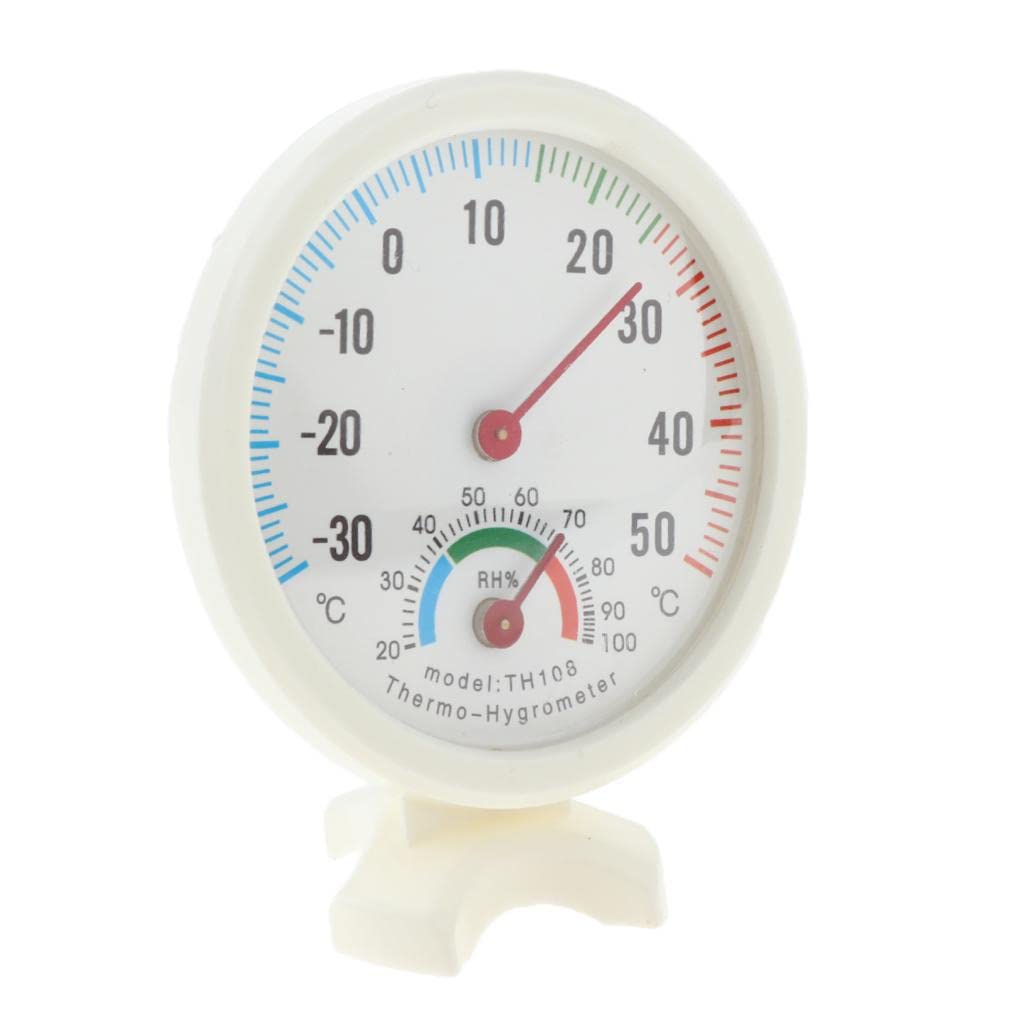 SAZ DEKOR® Round Clock Shape Analog Temperature Humidity Meter Thermometer Hygrometer|Small Tool Kit, Household Repair, Screwdriver Set for Home, Electrical Tape, Soft Absorbent Mats for Shower|-image-48