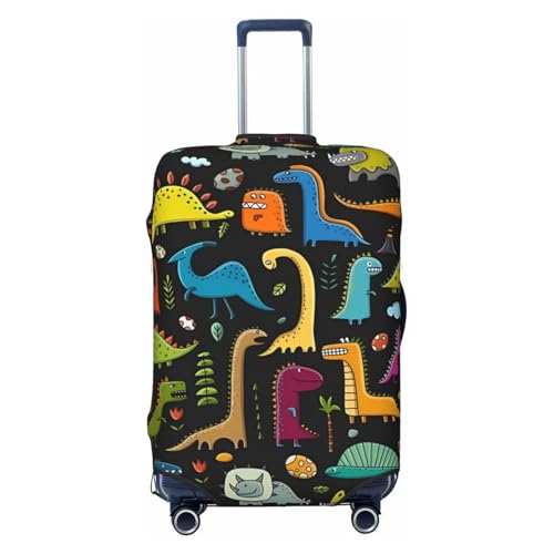 Funny Dinosaurs Travel Luggage Cover Suitcase Protector Bag,Anti-Scratch Fits 18-32 Inch Luggage,Suitcase Sleeve For Kid And Adult,Large