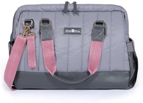 Milk&Moo Diaper Bag, Large, Baby Bag, Waterproof Diaper Tote Bag, With Insulated Bottle Pockets and Stroller Strap, Multifunctional Baby Travel Nappy Bag For Boys and Girls