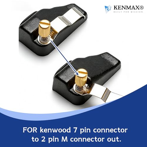 Adaptador de audio Multi Pin a 2-Pin K para radios Kenwood miniatura 4