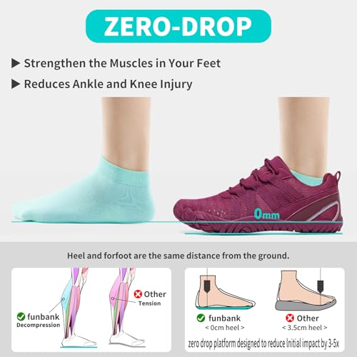 Image of Barefoot Shoes Women Men Minimalist Zero Drop Wide Toe Box Water Shoes Hiking Barefoot Footwear Unisex Sneakers for Workout Cross-Trainer Walking Running Camping Beach Weightlifting Grounding Sport
