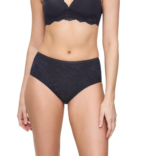 Culotte haute maxi en dentelle grise bleue Triumph Amourette Charm 40