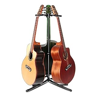 Yajun Support de Guitare Universel Portable Support en Métal Réglable D’instruments de Musique Vertical à Trois Têtes avec Coton de Protection Noir - Les Beatles, Paul McCartney, John Lennon, RIngo Starr, George Harrison Yajun Support de Guitare Universel Portable Support en Métal Réglable D'instruments de Musique Vertical à Trois Têtes avec Coton de Protection Noir – Image 2