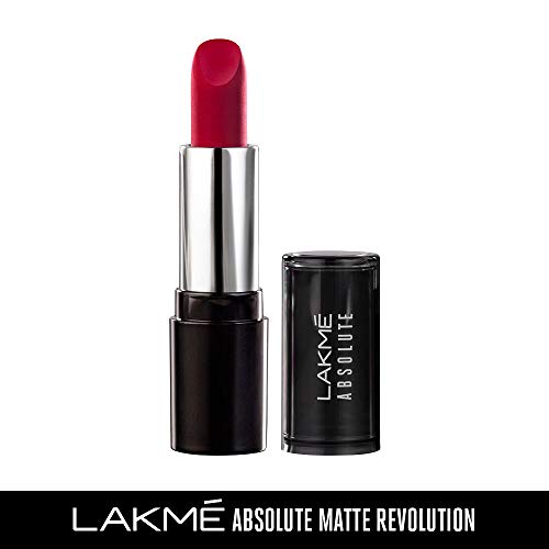Image of Lakme Absolute Matte Revolution Lip Color, 101 Bombshell Red, 3.5 g (Pack of 2)