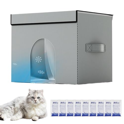 Maison de refroidissement pour chat - Climatisation portable et abri de voyage