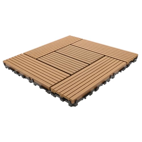 Dalles de sol emboîtables revêtement extérieur imitation terrasse jardin