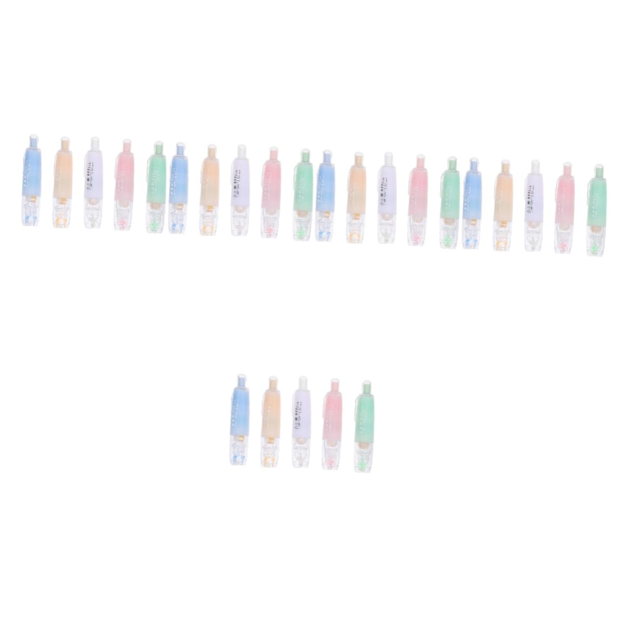5 Set Nastro Tascabile Premere Penne A Colla Penne A Colla A Forma Di Penna Bastoncini Di Artistica Premere La Penna Stick Adorabili A Eva 5 Pezzi * 5