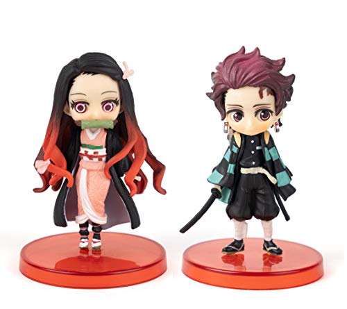 Demon Slayer Actions Figures Kamado Tanjirou Nezuko Figure Statues Figurine Collection Birthday Gifts PVC 2.8