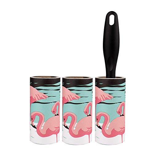 Image of House of Quirk Lint Rollers - Reusable Sticky Lint Roller Picker Cleaner, Easy-Tear Fighter Pet Hair Sheets 10cm, Set of 3 Rolls 180 Sheets
