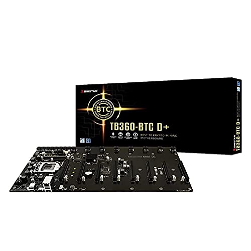 Bslemon Biostar TB360-BTC D+ Series Motherboard Support Intel 8th and 9th Gen Core Processor Compatible with LGA1151 SODIMM DDR4 8 GPU Support GPU Mining Motherboard