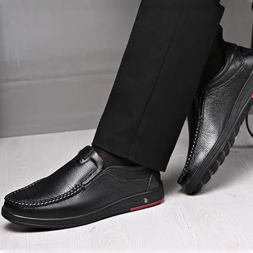 Men's Slip On Loafers Genuine Cowhide Leather Casual Shoes with Cushioned Insole, Non-Slip Rubber Sole for Walking, Driving & Daily Comfort2