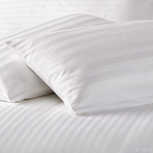 Image of Cotton 300 TC Pillow Cover, King, White, 2 Pieces