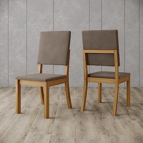 Kit 2 Cadeiras Milla Nature/marrom Amêndoa