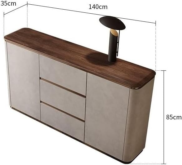 Sideboard Cabinet Black Walnut Dining Side Integrated Wall-mounted Large Flat Living Room Storage Cabinet Home Entrance Table Restaurant Corridor Decoration Sideboard Cabinet With Storage(140x35x85cm)