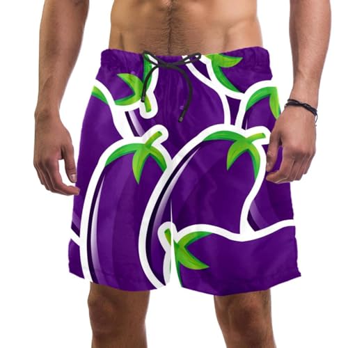 Short de bain homme légumes violets contre l'humidité