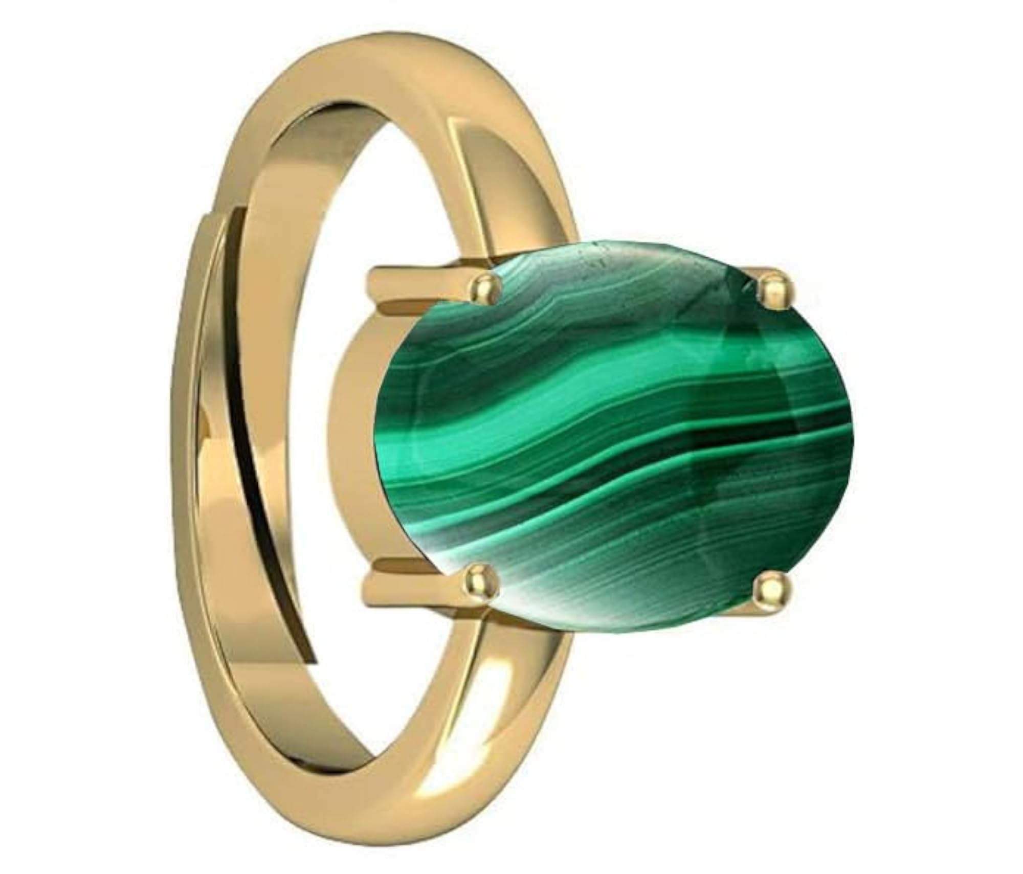 5.25 Ratti Natural Malachite Gemstone Ring