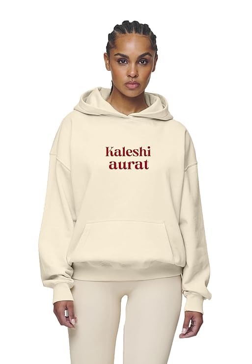 besick Calm Adami Kaleshi Aurat Printed Oversized Stylish Hooded Neck Couple Hoodies(RedMen/BeigeWomen)-picture-54