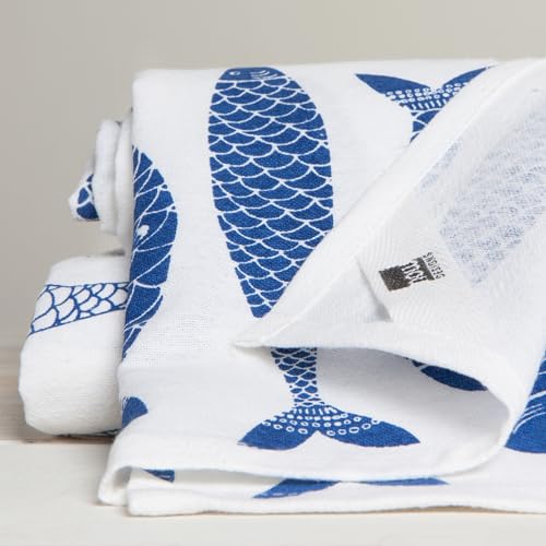 Image of Now Designs Floursack Dishtowels Set of 2 | Royal Blue Fish Market