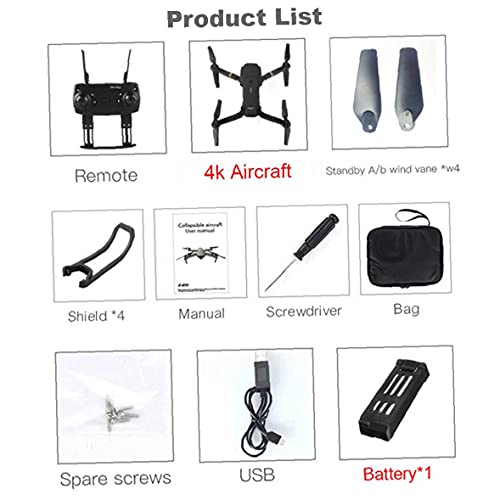 EElabper Drone Quadcopter E58 WiFi FPV Quadcopter Mini Faltbare Drohne 4K-Kamera-Unterstützung Auto Return mit… – Bild 4