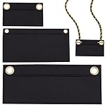 WADORN 3pcs Purse Felt Insert Organizer, Handbag Divider Pocket Inside Tote Bag Insert Organizer Conversion Multi Pocket Felt Insert Liner with Eyelet Bag In Bag for Women Handbag Pochette Clutches