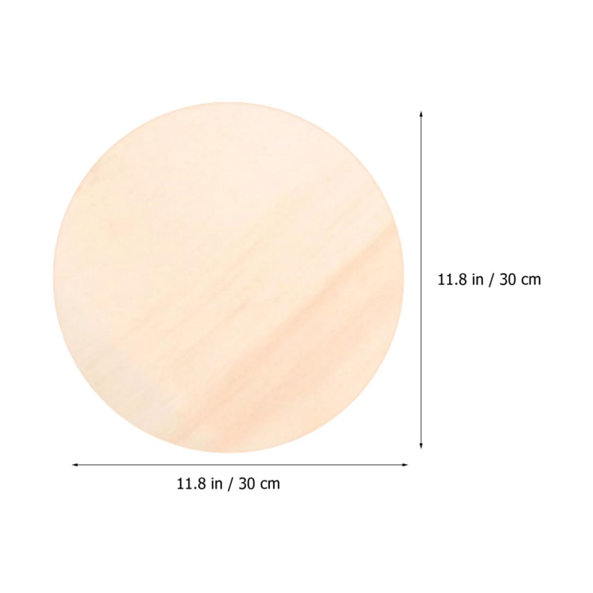 FRCOLOR 10 Pezzi Dischi di Legno Rotondi Non Rifiniti 30cm per Decorazioni Fai da Te Superficie Liscia in Legno Beige per Feste e Artigianato Creativo