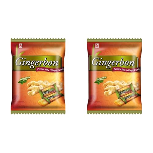 GINGERBON - Bonbons au gingembre et à la menthe - (1 X 125 GR) (Lot de 2)