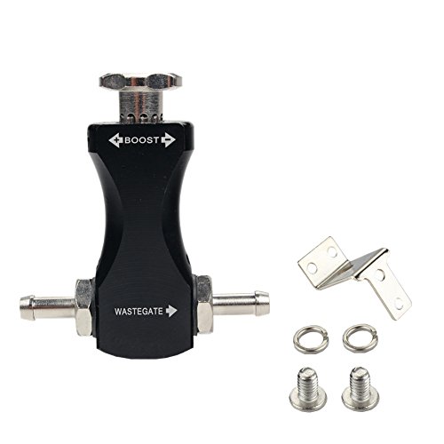 Dewhel UNIVERSAL Adjustable BOOST-TEE MANUAL BOOST CONTROLLER RACING TURBO Fit All Cars Color Black