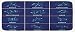 ABAKUHAUS Zodiaco Tappeto da Cucina, Oroscopo Piazza Infografica, Tappeto Decorativo in Peluche con Supporto Antiscivolo, 48 cm x 120 cm, Blue Sea Indigo