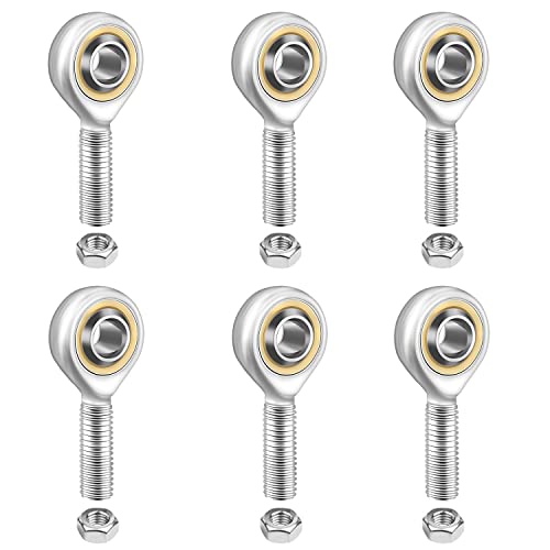 Sa8T/K Rod End Bearing With Jam Nuts,6Pcs 5/16-Inch Inside Dia Male Thread Right Hand Male Thread Connector,6 Pcs Jam Nuts. #TOP30