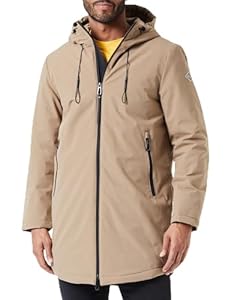 Replay Parka à capuche d'hiver pour hommes, Earth 557 (marron), L