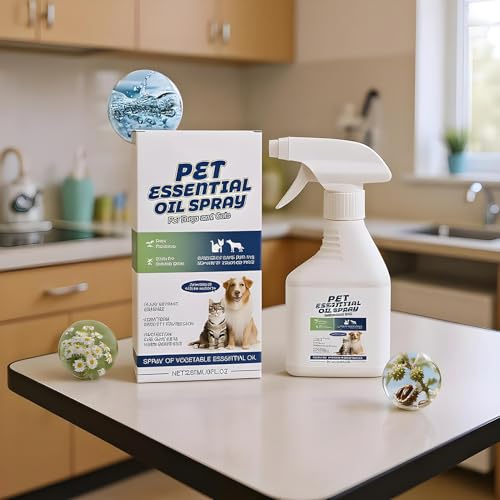 Mirpuytn ペットクリーナースプレー - 自然香りペット消臭スプレー,237ML ブヨ駆除液 大型犬・子犬・猫・家庭・ケージ・ペットベッド・カーペット・庭用