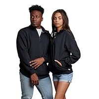 Russell Athletic Men's Dri-Power Fleece 1/4 Zip Cadet, Black, XX-Large