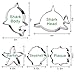 5 Pieces Cookie Cutter Set Shark Starfish Seashell Shark Head and Plaques Shapes 4in Large Fondant Molds Cutters for Kids Birthday Party Making Muffins, Biscuits, Sandwiches, Etc.