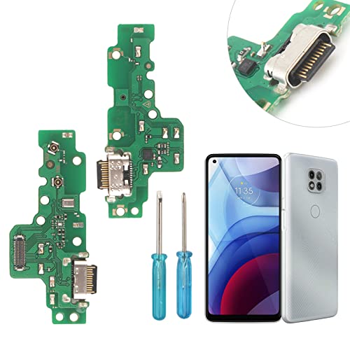 OCOLOR USB Ladeanschluss für Motorola Moto G Power 2021 Ladegerät Dock Connector Board Flex Kabel Ersatzteile für Motorola Moto G Power 2021 XT2117-4 6,6 Zoll Cover