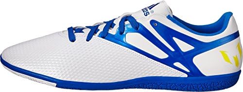 adidas Performance Men's Messi 15.3 Indoor Soccer Shoe, White/Prime Blue S12/Core Black, 9 M US | Image 1
