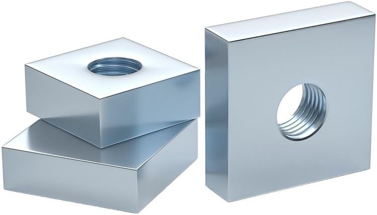 500pcs/lot DIN562 Galvanized Thin Square Nut Quadrangle Nuts Block M2 M3 M4 M5 M6 DKEKE (Size : M6)