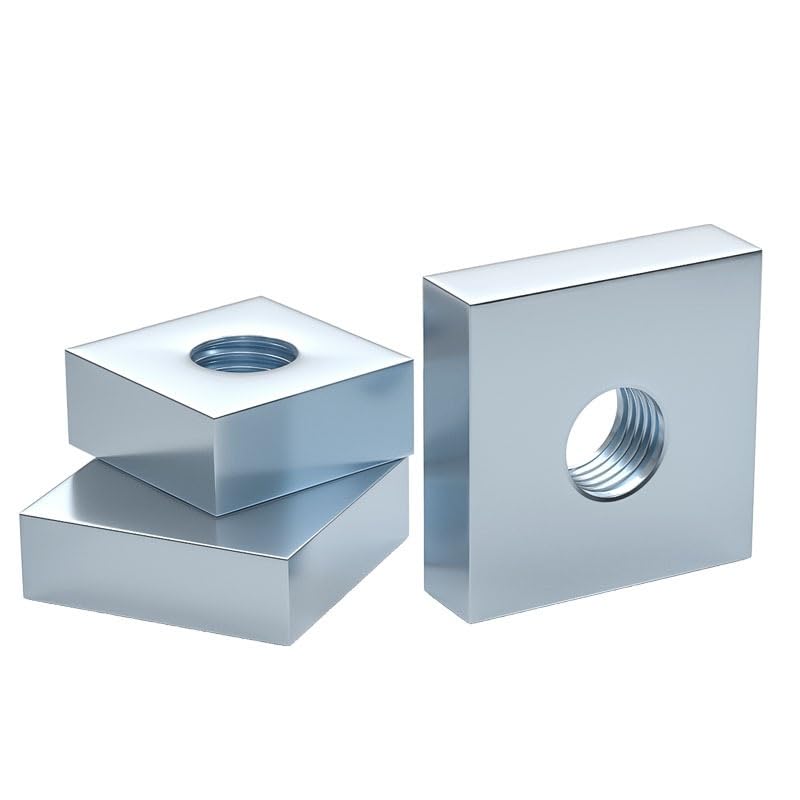 Nuts,Hardware Nuts, Galvanized Thin Square Nut Quadrangle Nuts Block M2 M3 M4 M5 M6(M2)