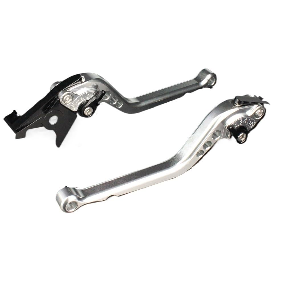 Ltczgrci Silver Motorbike Brake Levers Short Long Brake Clutch Lever For Dt125 Dt200 Tw200 Xt250 Xt350 Xt600 Xt660 Tt600 Ttr250 Motorcycle Adjustable Levers
