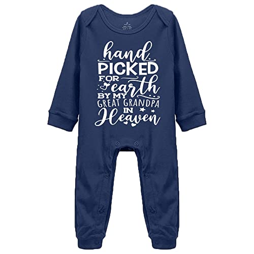 Hand Picked for Earth by My Great Grandpa in Heaven Infant Long Sleeve Unisex Bodysuits