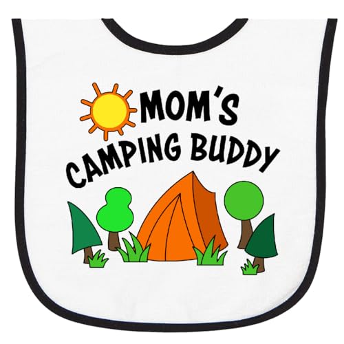 inktastic Mom's Camping Buddy Baby Terry Cloth Bib