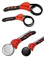 EADAS-ELBOW 2pcs Strap Wrench,(Handle Length) 8in+6in Strap Wrench Plumbing,(Belt Length) 22.8in+19.3in Rubber Strap Wrench, Water Filter Wrench, Oil Filter Wrench, Pipe Wrench for Plumbers